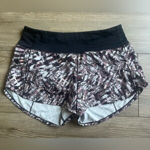 Lululemon Womens Activewear Speed Shorts Size 6 Pink Multicolor Running
